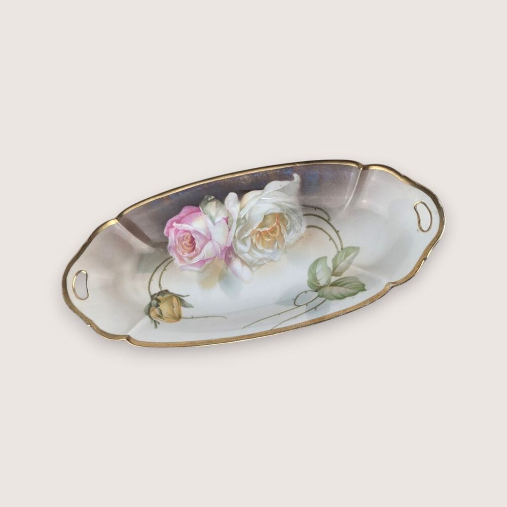 Antique Suhl Germany Porcelain Celery Tray